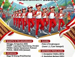 Semarak HUT RI ke-81, Kecamatan Pulosari Pemalang Gelar Lomba Gerak Jalan